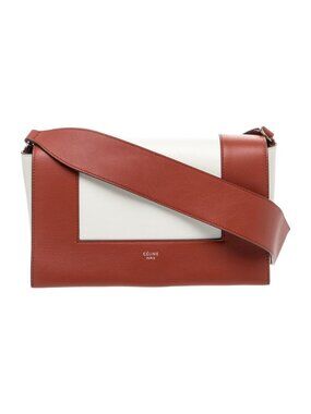 NWOT - Celine Frame Small Terracotta White Leather Crossbody Shoulder Bag